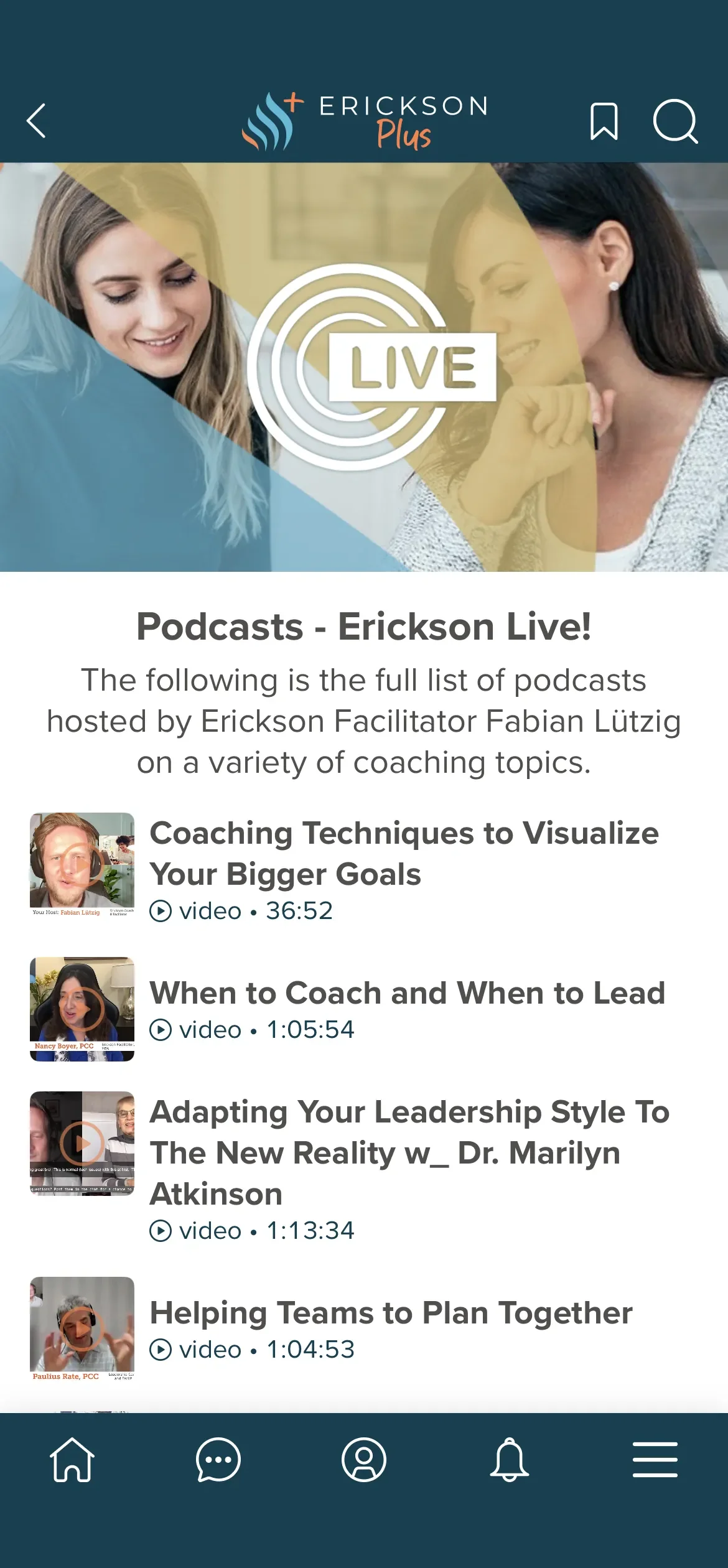 Erickson live session